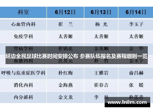 延边全民足球比赛时间安排公布 参赛队伍报名及赛程细则一览